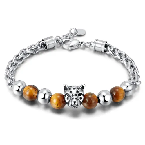 Wholesale Stainless Steel Bracelet with Leopard's Head