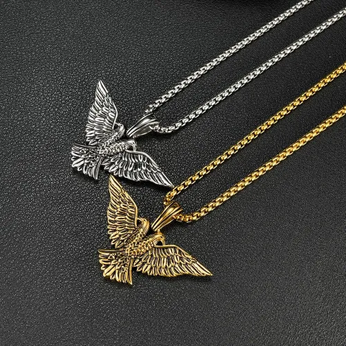 Wholesale Stainless Steel Double Headed Eagle Pendant