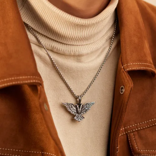 Wholesale Stainless Steel Double Headed Eagle Pendant