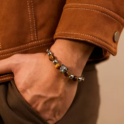 Wholesale Stainless Steel Bracelet with Leopard's Head