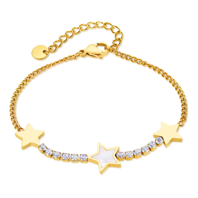 Wholesale Stainless Steel Star Tennis Bracelet