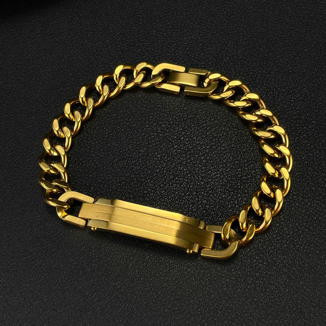 Wholesale Stainless Steel Men Gold Plated Bracelets