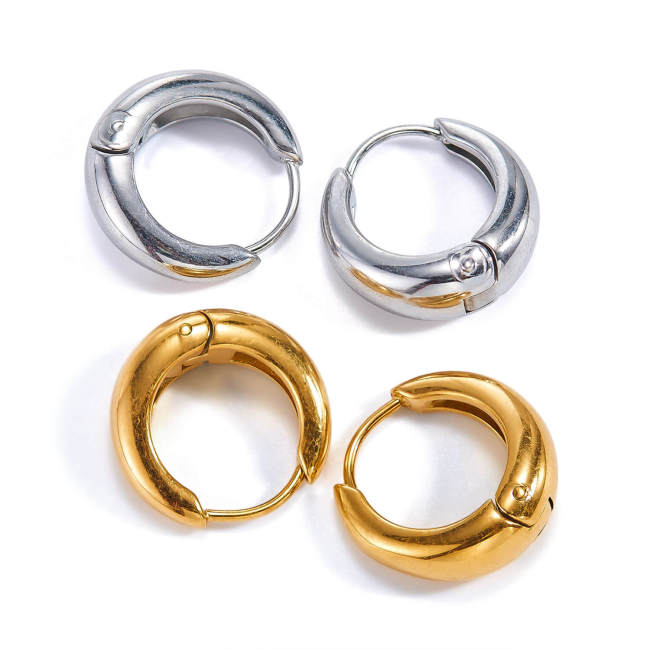 Wholesale Stainless Steel Chunky C Hoop Earrings