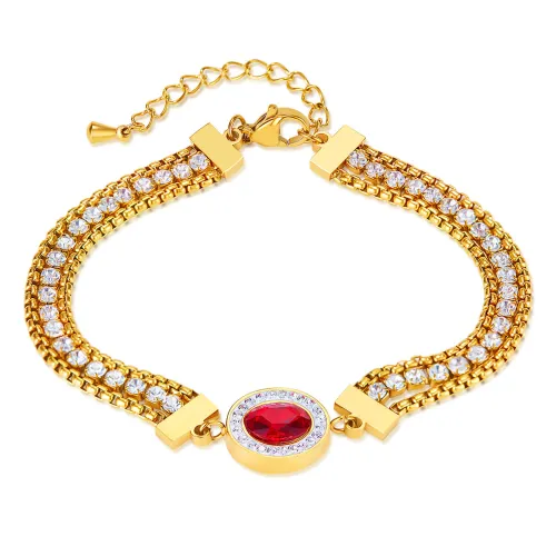 Wholesale Stainless Steel Box Chain Tennis Bracelet