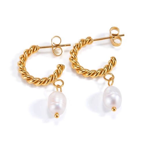 Wholesale Stainless Steel Stud Earring with Pearl