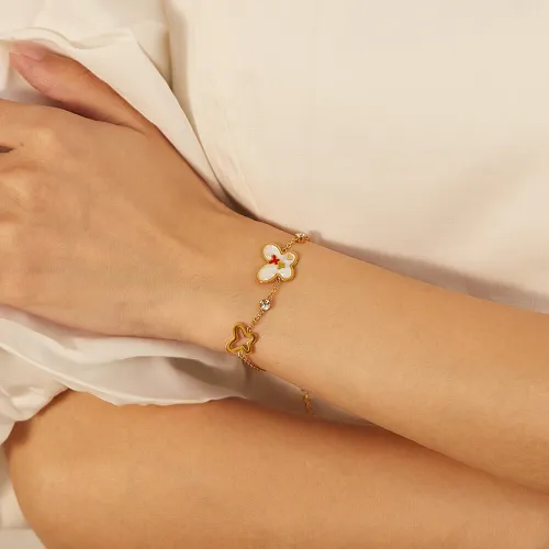 Wholesale Stainless Steel Braceleth with Butterfly