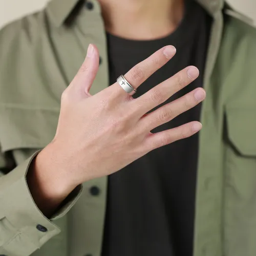 Wholesale Stainless Steel Cross Spinner Ring