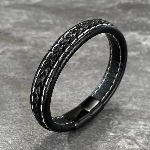 Wholesale Black Leather Bracelet