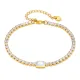 Wholesale Stainless Steel Tennis Bracelet with Natural Tone
