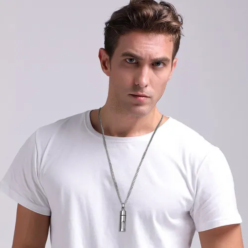Wholesale Stainless Steel Mens Perfume Pendant Necklaces