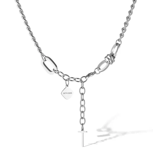Wholesale Stainless Steel Women Niche Cross Necklaces