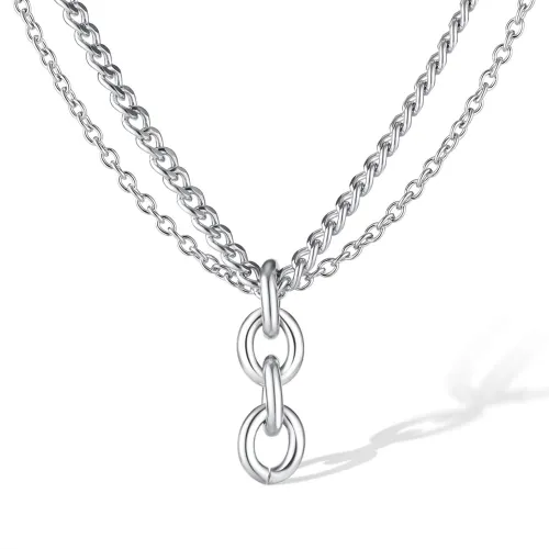 Wholesale Stainless Steel Stacked Chain Necklaces