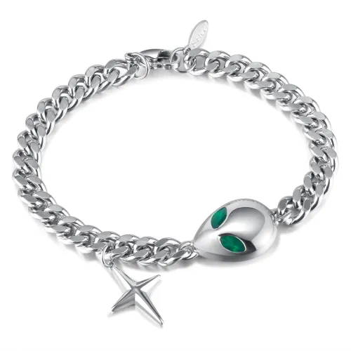 Wholesale Stainless Steel Cuban Bracelet with Alien