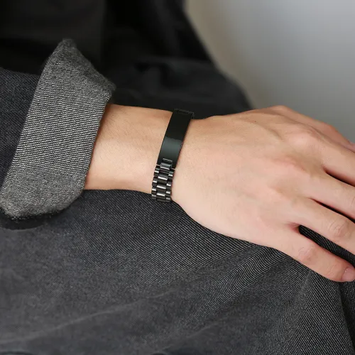 Wholesale 10mm Mens Steel ID Bracelet