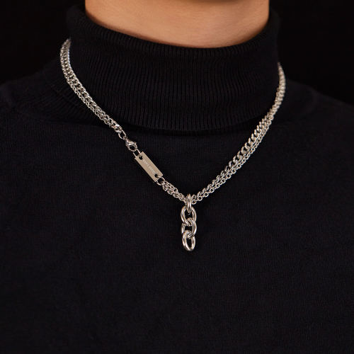 Wholesale Stainless Steel Stacked Chain Necklaces