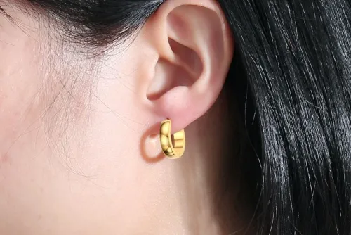 Wholesale Stainless Steel Blank Trendy Hoop Earrings Online