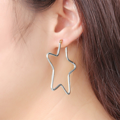 Wholesale Stainless Steel Five Star Earrings for Amazon
