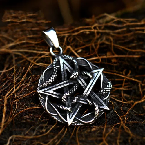 Wholesale Stainless Steel Coiled Snake Pendant