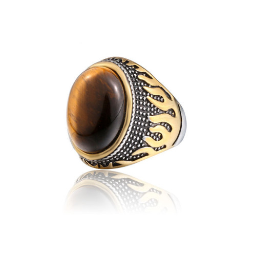 Wholesale Stainless Steel Ring with Tiger Eye