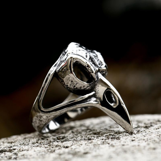 Wholesale Stainless Steel Raven Ring