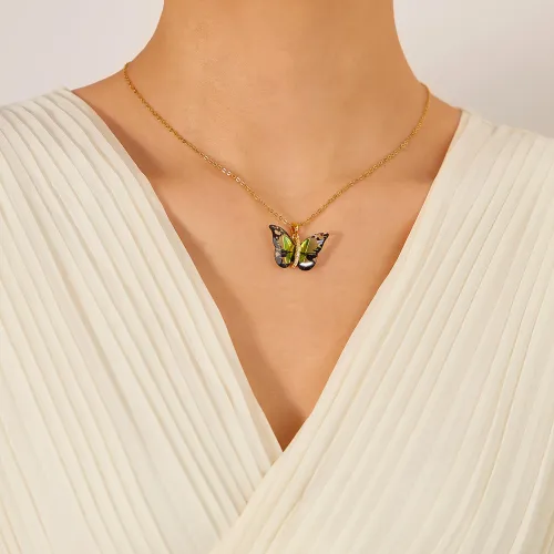 Wholesale Copper Butterfly Necklace