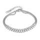 Wholesale Stainless Steel Unique Double Row Tennis Bracelet