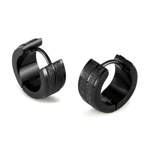 Wholesale Stainless Steel Black Men's Earrings