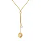Wholesale Stainless Steel Y Shaped Pearl Pendant Necklace