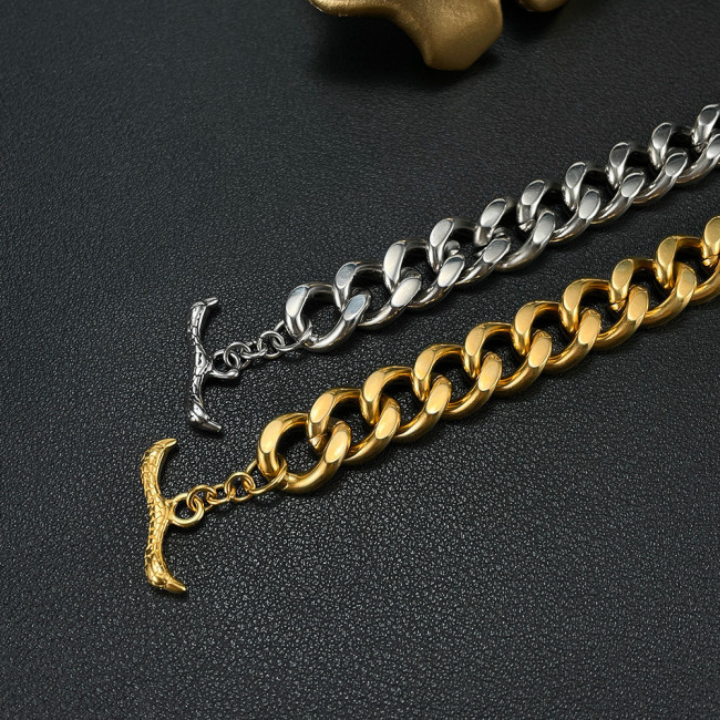 Wholesale Stainless Steel Dragon Cuban Chain Bracelet