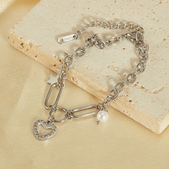 Wholesale Stainless Steel Womens Bracelet with Love