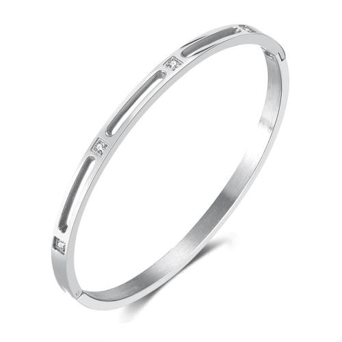Wholesale Stainless Steel with Zirconia Bangle