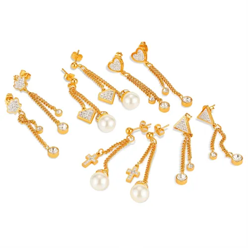 Wholesale Stainless Steel CZ Earrings