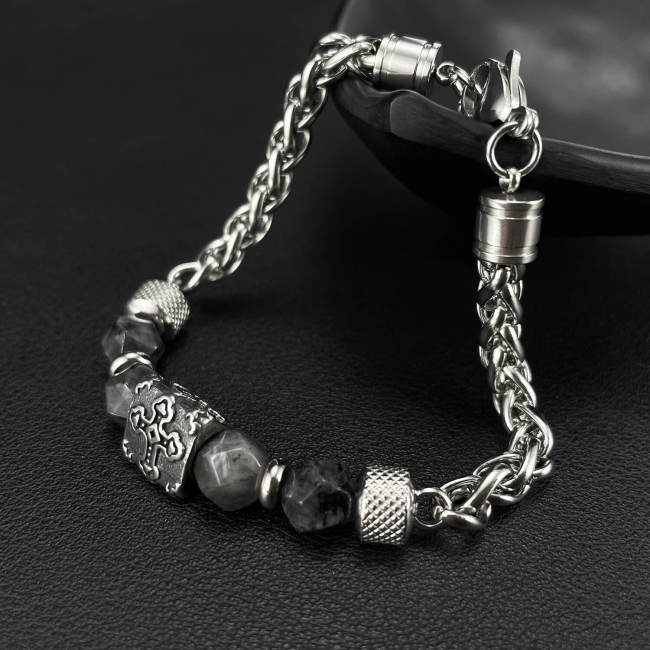 Wholesale Stainless Steel Cross Men's Bracelet丨JC Love Jewelry