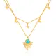 Wholesale Stainless Steel Star and Moon Stacking Necklace