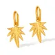 Wholesale Stainless Steel Cannabis Leaf Hoop Earrings