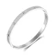 Wholesale Stainless Steel Women Hinged CZ Bangle Bracelet