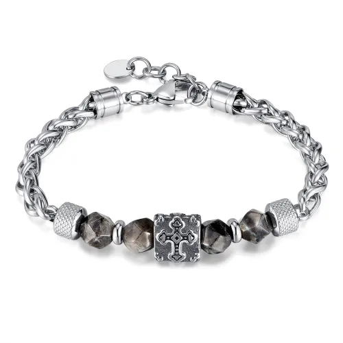 Wholesale Stainless Steel Cross Men's Bracelet