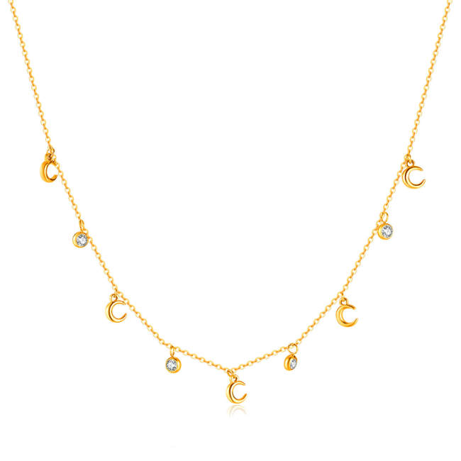 Wholesale Stainless Steel Moon Chain Necklace