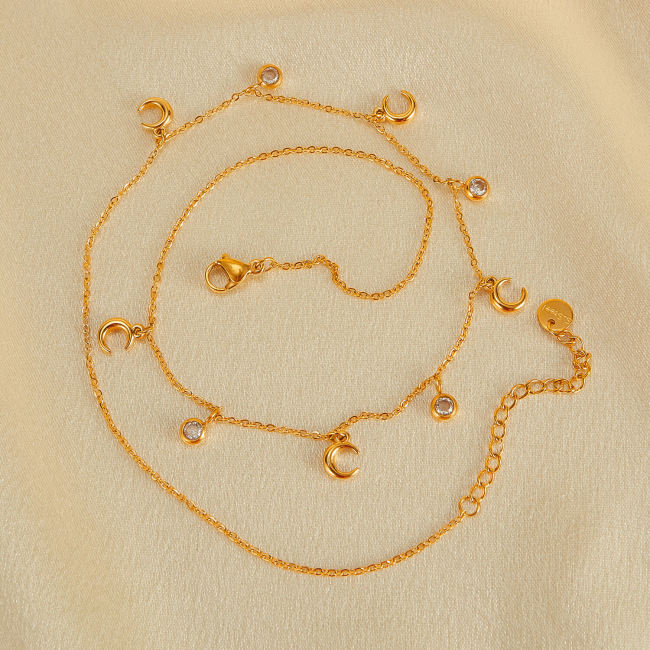 Wholesale Stainless Steel Moon Chain Necklace
