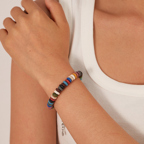 Wholesale Colorful Volcanic Stone Bead Bracelet