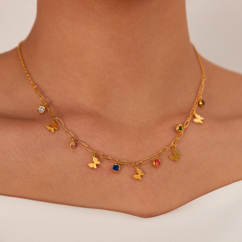 Wholesale Stainless Steel Butterfly Necklace
