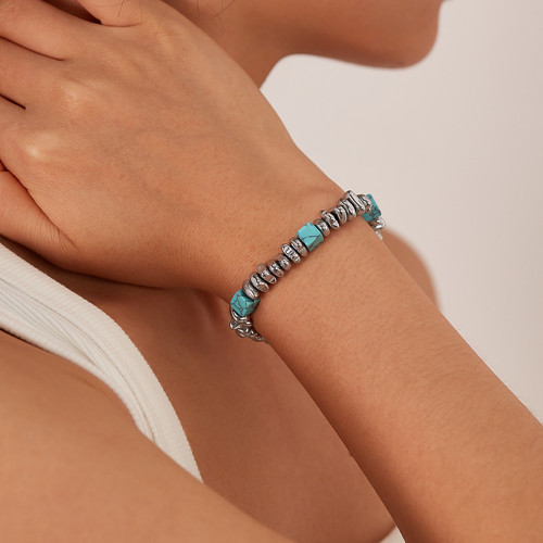 Wholesale Blue Turquoise Hematite Bracelet