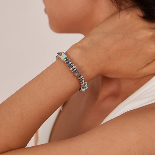 Wholesale Tarzan Stone Hematite Beads Bracelet
