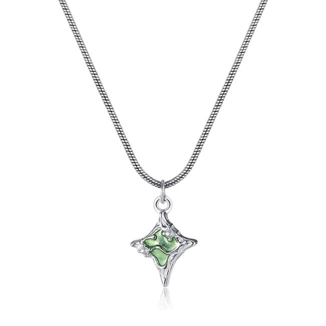 Wholesale Women Stainless Steel Quadrangle Necklace