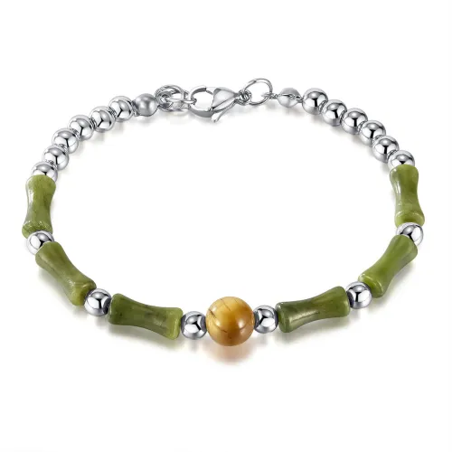 Wholesale Stainless Steel Men Bamboo Style Bracelet