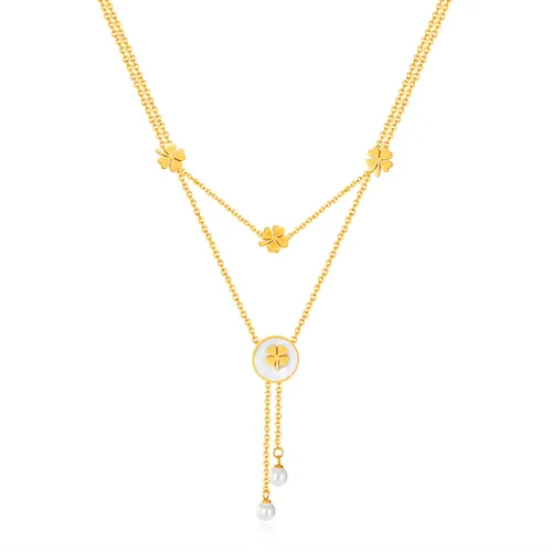 Wholesale Stainless Steel Lucky Straw Necklace