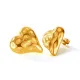 Wholesale Stainless Steel 3D Hammered Heart Earring