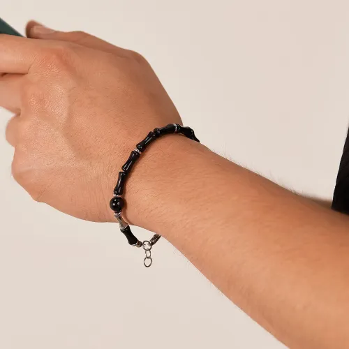 Wholesale Stainless Steel Mens Bamboo Bracelet