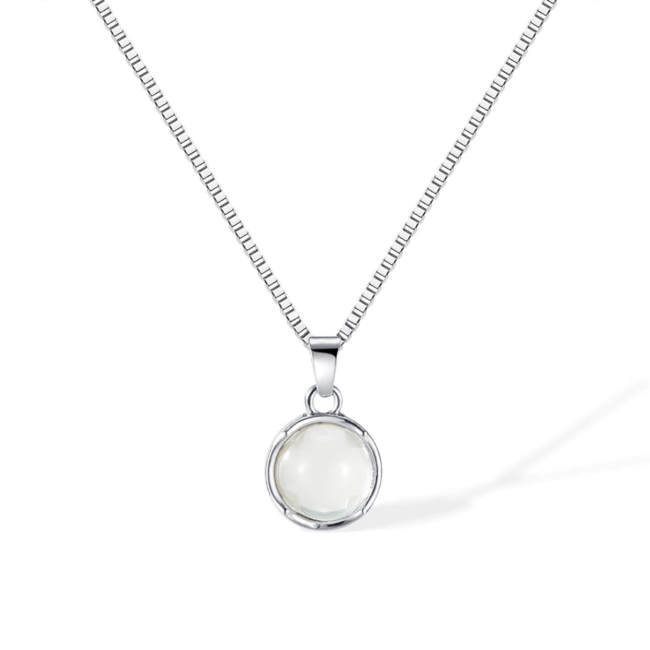 Wholesale Round Copper Pendant Steel Necklace