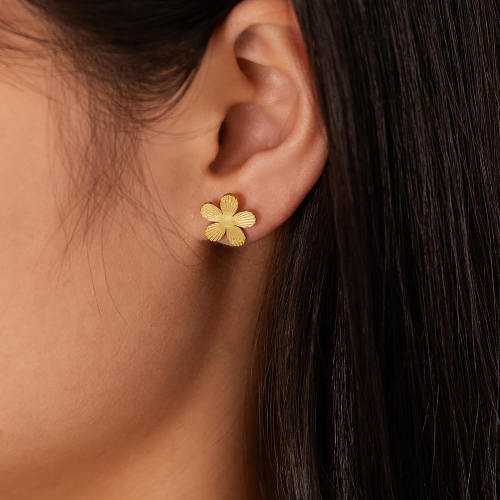 Wholesale Stainless Steel Flower Earring